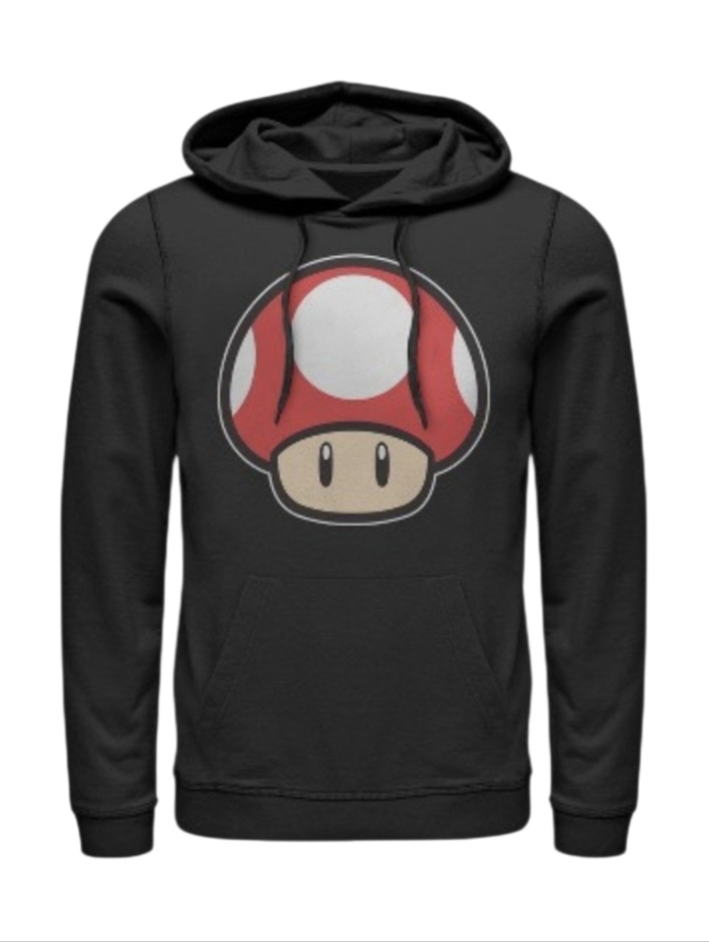 Nintendo Mario Mushroom Pull Over Hoodie in Black, Size: Large Men's. NWT!